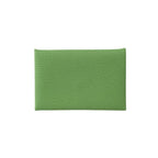 Hermes Coin Case Calvi Vert Cricket Chevre Purse Engraved W Never