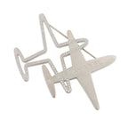 Chanel Brooch CC Logo Airplane Motif Rhinestone