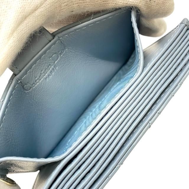 Christian Dior Lady Jasmine Card Case Cannage Holder Patent Calfskin — view 9