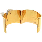 Louis Vuitton Escential V GP Rhinestone Gold Bangle 1002 — view 9
