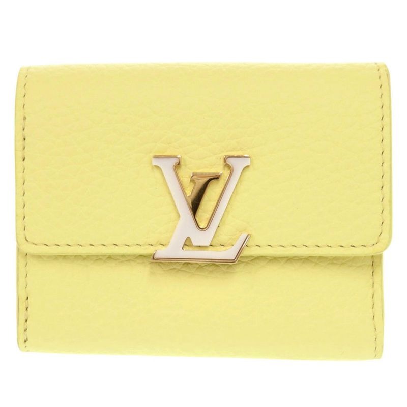 Louis Vuitton Portefeuille Capucines XS IC Chip Taurillon Leather Yellow