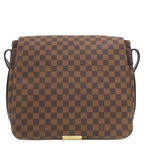 Louis Vuitton Shoulder Bag Bastille Damier Canvas Ebene Gold Brown