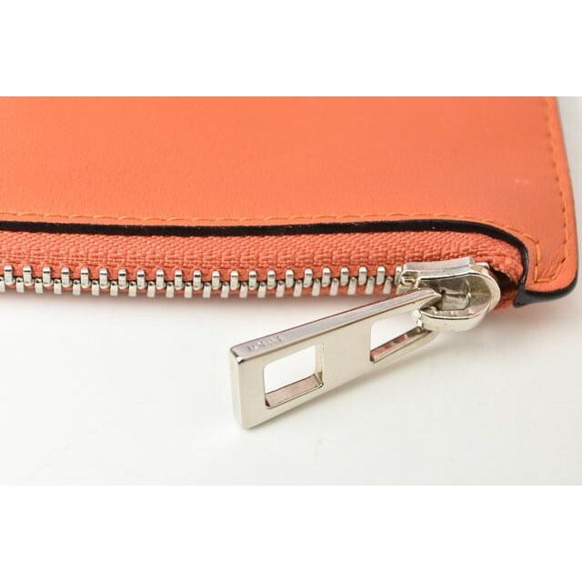 Loewe Clutch Bag Second Pouch Lamb Leather Anagram Coral — view 3