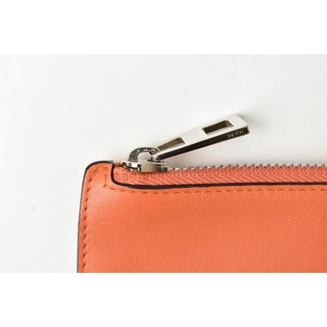 Loewe Clutch Bag Second Pouch Lamb Leather Anagram Coral — view 4