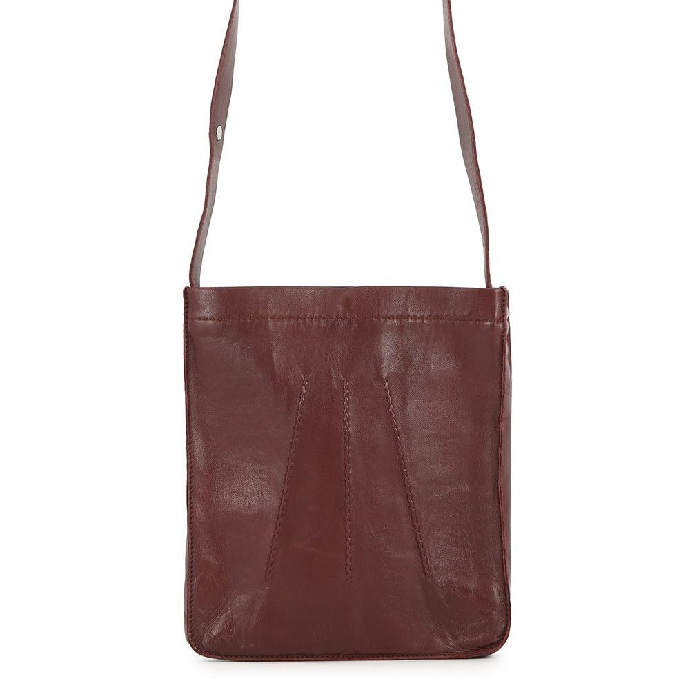 Hermes Shoulder Bag Tu de Bordeaux Silver Leather