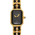 Chanel Premiere L Vintage Watch Black Gold