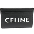 Celine Card Case Passcase Logo Holder Smooth Calfskin Black