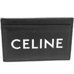 Celine Card Case Passcase Logo Holder Smooth Calfskin Black