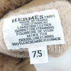 Hermes Princess Agneau Milo Lambskin Mink Etoupe Silver Kelly Gloves — view 8