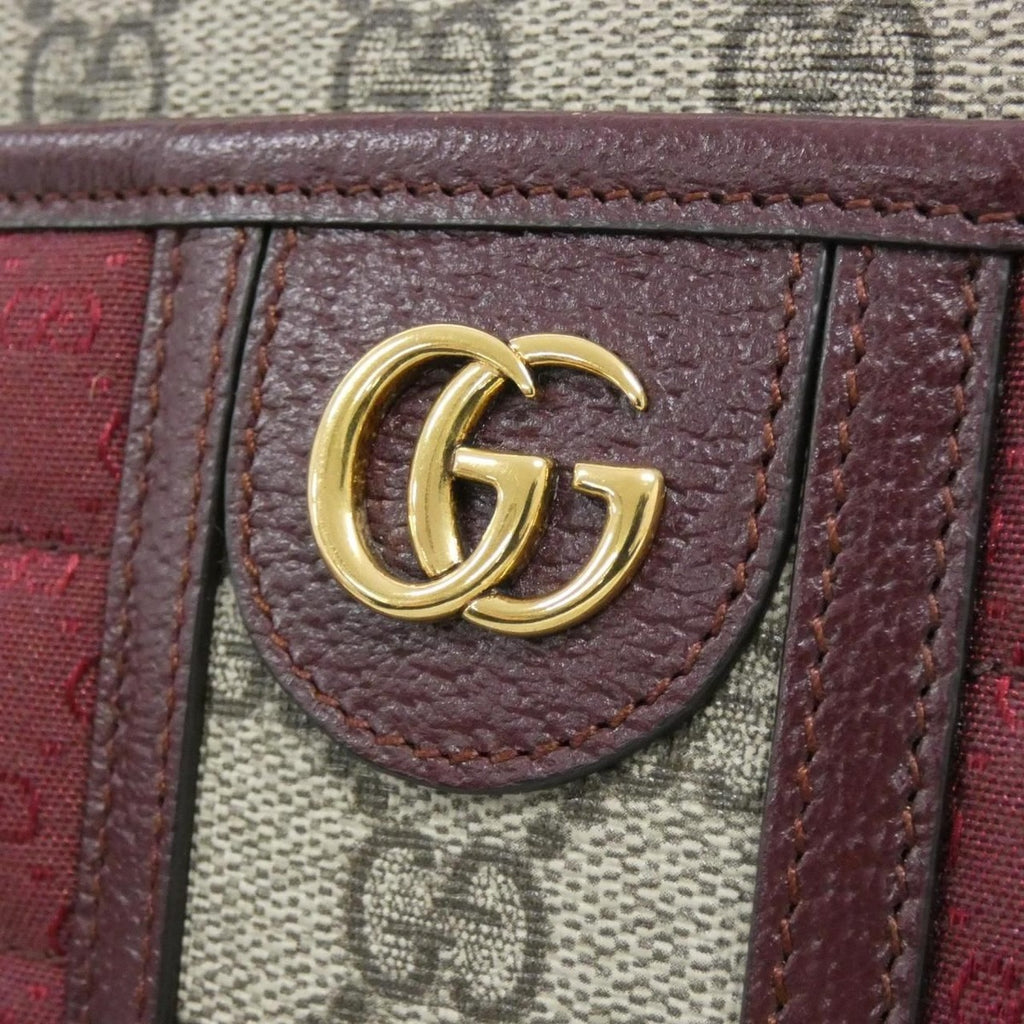 Gucci Shoulder Bag Leather Canvas — view 4