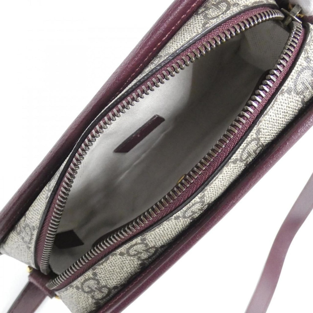 Gucci Shoulder Bag Leather Canvas — view 9
