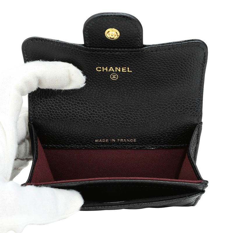 Chanel Card Case Porte-Cartes a Rabat Classic Noir Black — view 6