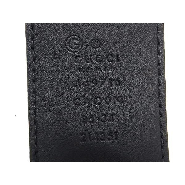 Gucci Leather Silver Hardware Belt Size 85.34 Black — view 4