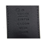 Gucci Leather Silver Hardware Belt Size 85.34 Black — view 4