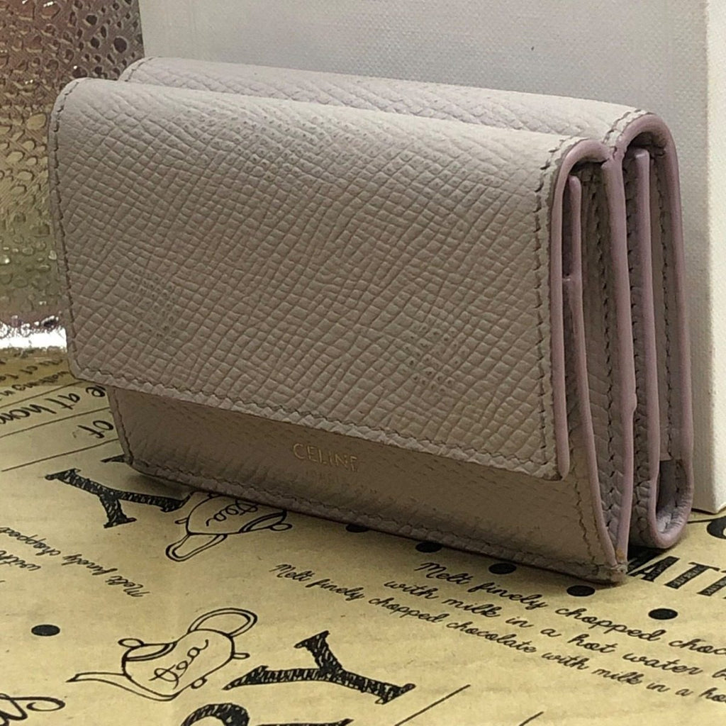 Celine Trifold Wallet Compact Card Billfold Coin