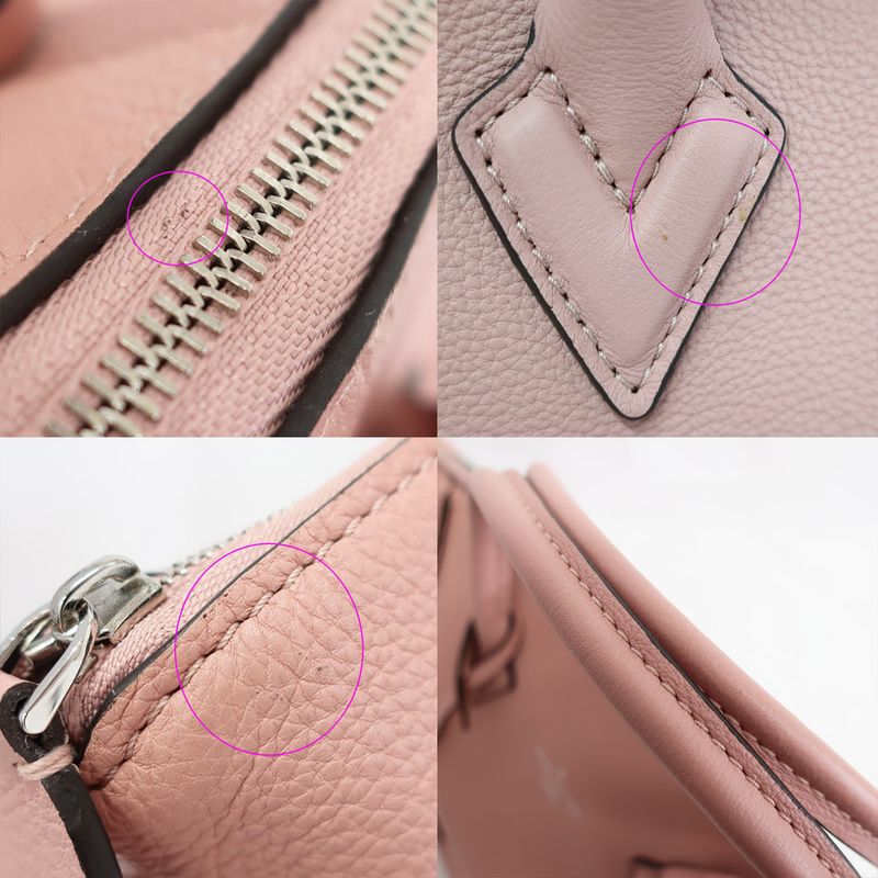 Louis Vuitton Lockit MM Shoulder Bag 2-Way Pink Silver Hardware — view 8