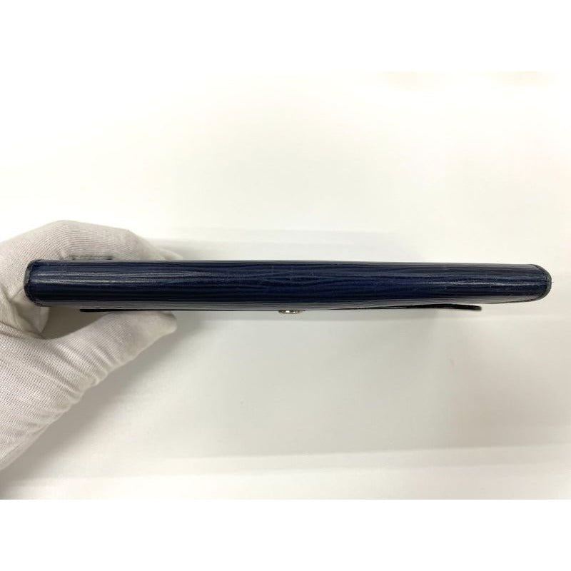 Louis Vuitton Epi Portefeuille Emilie Zipper Long Wallet Andigo Blue — view 8