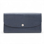 Louis Vuitton Epi Portefeuille Emilie Zipper Long Wallet Andigo Blue