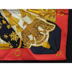 Hermes Soleil de Soie Carre 90 Silk Scarf Shawl Red Multicolor — view 4
