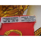 Hermes Soleil de Soie Carre 90 Silk Scarf Shawl Red Multicolor — view 5