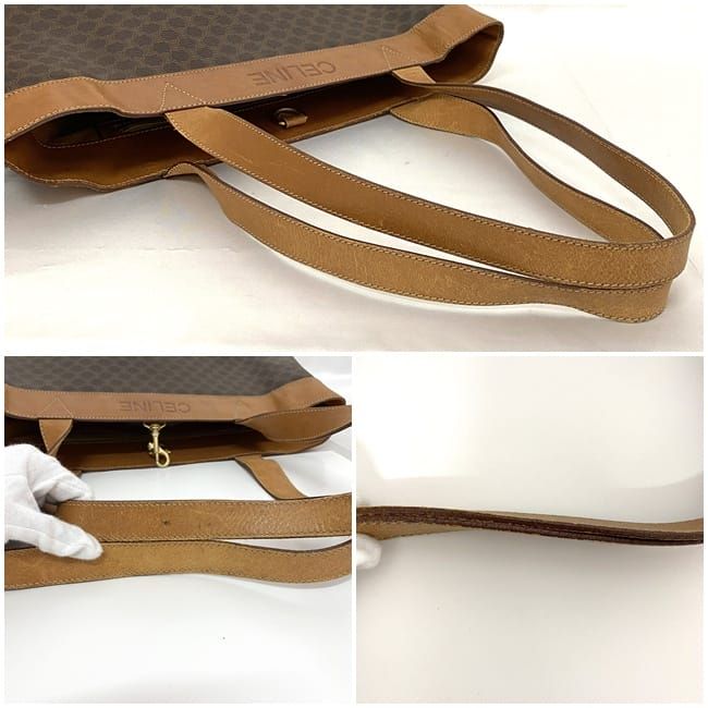 Celine Tote Bag Brown Macadam Large Leather — view 6