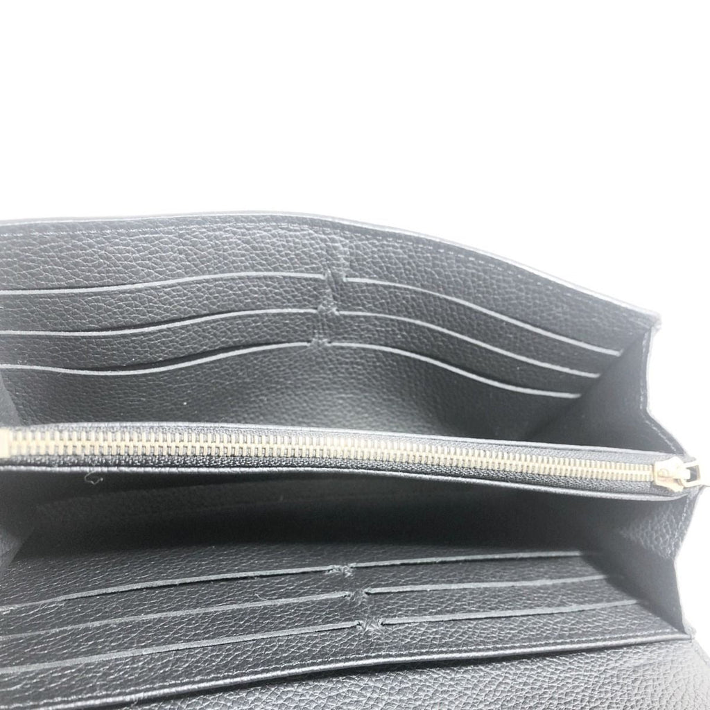 Louis Vuitton Monogram Empreinte Portefeuille Sarah Long Wallet Black — view 6