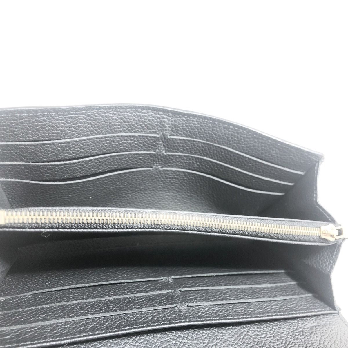 Louis Vuitton Monogram Empreinte Portefeuille Sarah Long Wallet Black — view 6