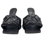 Bottega Veneta Lido Sandals Shoes Leather Dark Brown Mules Intrecciato — view 2