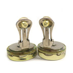 Chanel Earrings Round Shape Coco Mark Camellia Heel Motif Pair 97 — view 9