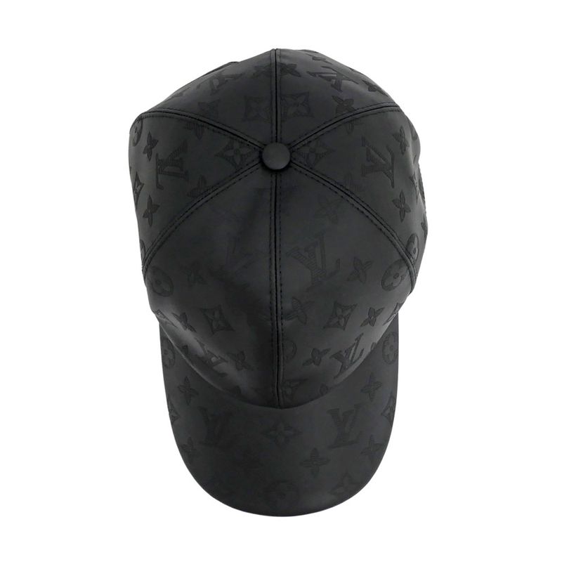 Louis Vuitton Cap Monogram Black Silver Hardware Hat — view 5