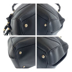 Gucci Bamboo Black Gold Hardware Leather Handbag — view 3