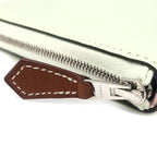Hermes Long Azap Silk Inn Vaux Epson Vert Fizz Silver Hardware — view 6