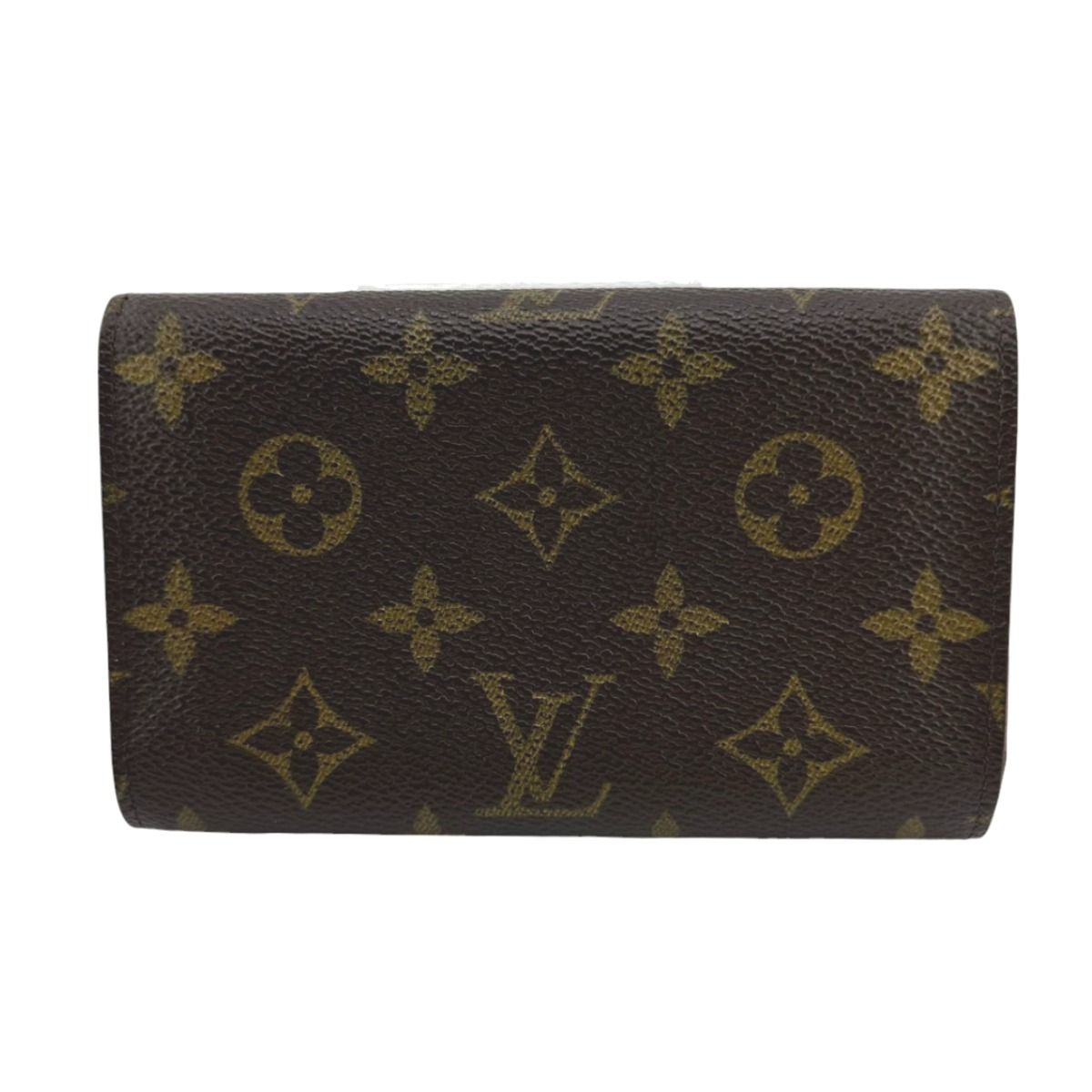 Louis Vuitton Monogram L-shaped Zipper Porte Monnaie Vie Tresor Fold — view 2