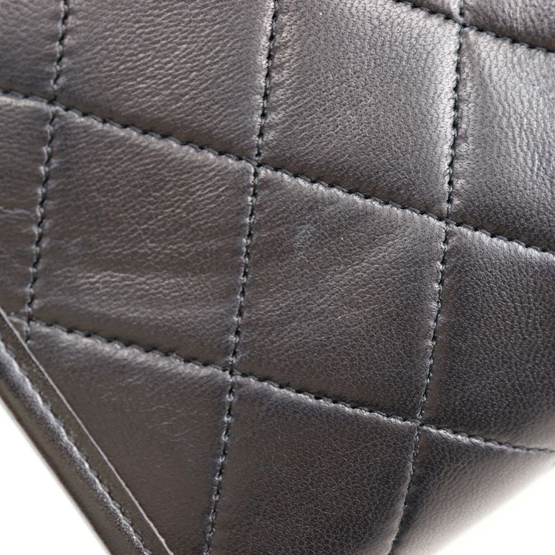 Chanel Quilted Mini Chain Shoulder Lambskin Black Bag — view 8