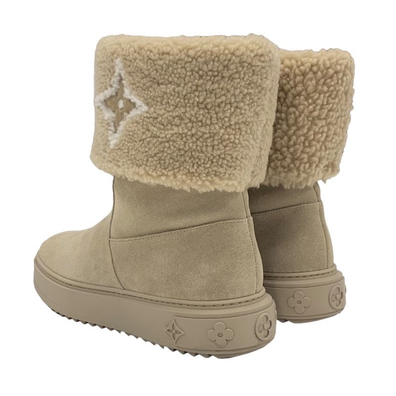 Louis Vuitton Snowdrop Line Monogram Boots Short Mouton Folded — view 4