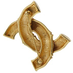 Chanel Bamboo Coco Mark Vintage Gold Plated 107 35.0 g Brooch — view 3