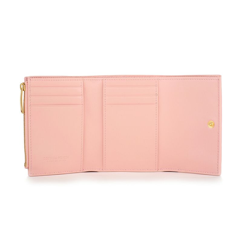 Bottega Veneta Trifold Wallet Zipper Rose — view 4