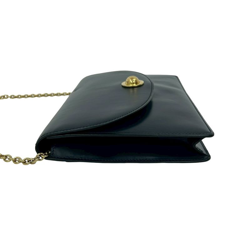 Celine Vintage Star Ball Logo Hardware Calf Leather Chain Shoulder Bag Pochette — view 6