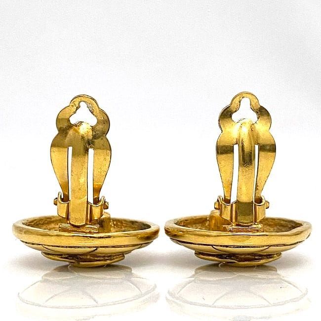 Chanel Earrings Gold Coco Mark Vintage GP — view 4
