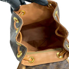 Celine Macadam Blason Triomphe Pattern Logo Ring Hardware Leather Backpack