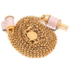 Hermes Charnieres PM Necklace Swift Leather Gold Color Metal Neck Circumference — view 7