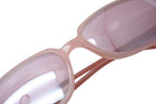 Chanel CC Logo Rhinestone Square Sunglasses Pink Acetate Eyewear — view 4