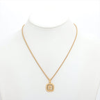 Christian Dior Logo Necklace GP With Rhinestones — view 6