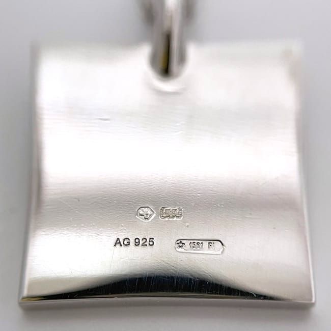 Gucci Square Logo Plate Necklace Silver — view 9