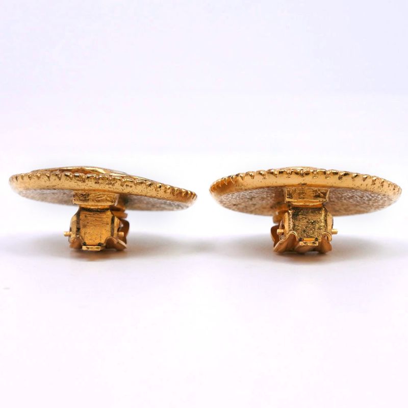 Chanel Coco Mark Gold Plated And Colored Stones 96 A 27.8 g Earrings — view 7