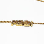 Fendi Logo Necklace Graffiti Zircon Gold — view 4
