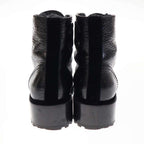 Chanel 21 a Cocomer Cles Lace-Up Boots with Pearls Black 38 — view 5