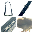 Dior 2 yse Canvas Leather Oblique Strap Pouch Shoulder Bag — view 8