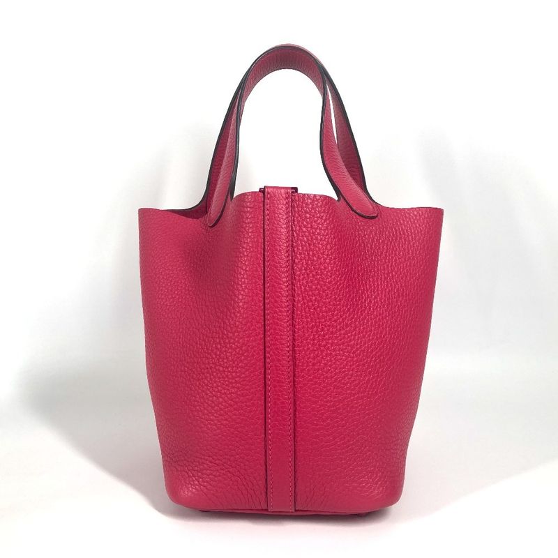 Hermes Handbag Picotin Lock PM 18 Taurillon Clemence Rose — view 2