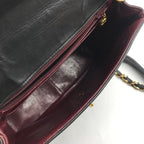 Chanel Quilted Big CC Logo Chain Shoulder Bag Black — view 8